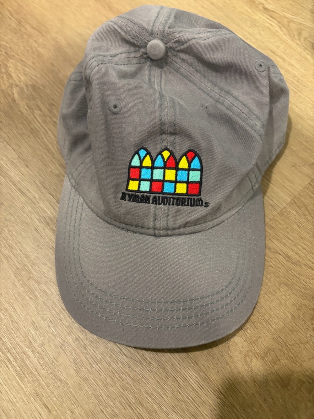 Gray Baseball Cap with Stained-Glass Embroidery - Ryman Auditorium